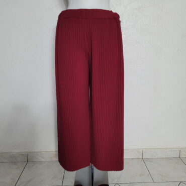 pantalon fluide plissé femme taille élastique pour grande taille