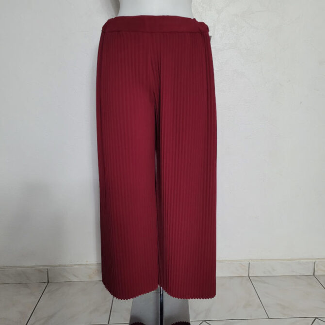 pantalon fluide plissé femme taille élastique pour grande taille