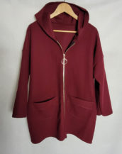 Manteau laine bordeaux femme grande taille