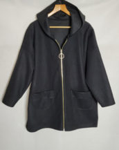 Manteau laine noir femme grande taille