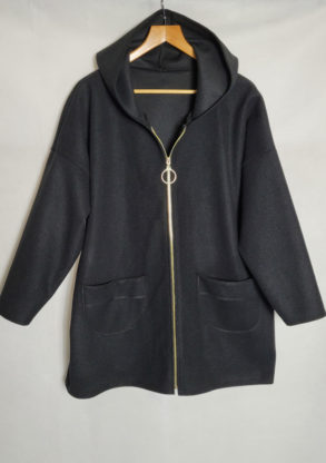Manteau laine noir femme grande taille
