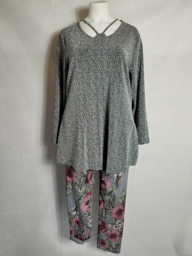 Tunique paillette chic  argent – Image 3