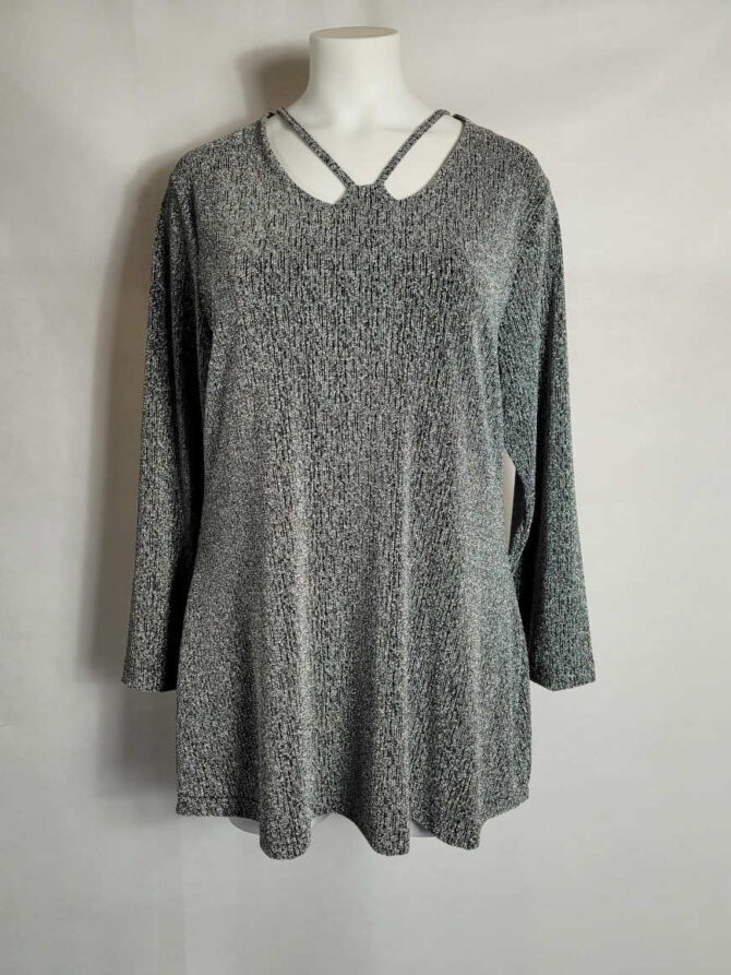 Tunique paillette chic  argent – Image 4
