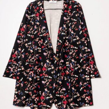 Veste blazer chic fleurie femme grande taille
