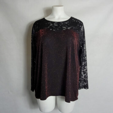 Tunique paillette bordeaux femme grande taille