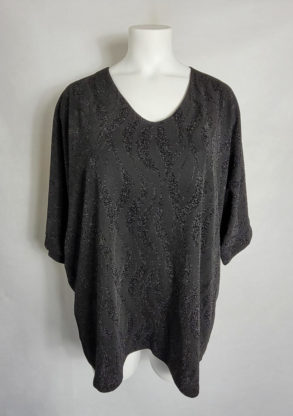 Tunique soirée paillette noir femme grande taille