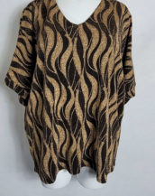 Tunique soirée paillette or femme grande taille