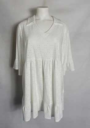 Tunique évasée blanc femme femme grande taille