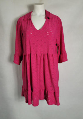 Tunique évasée fushia femme grande taille