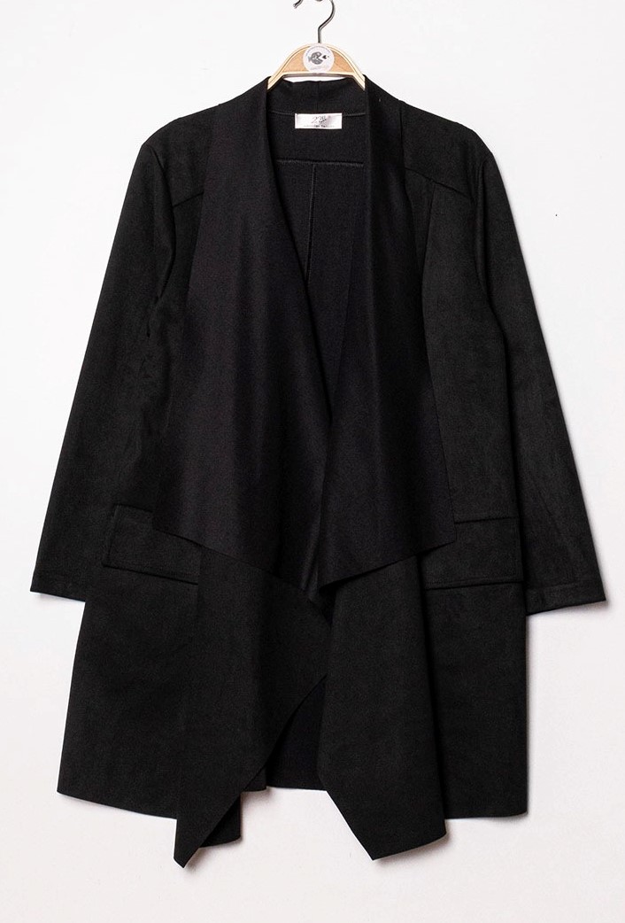 veste en suédine noir