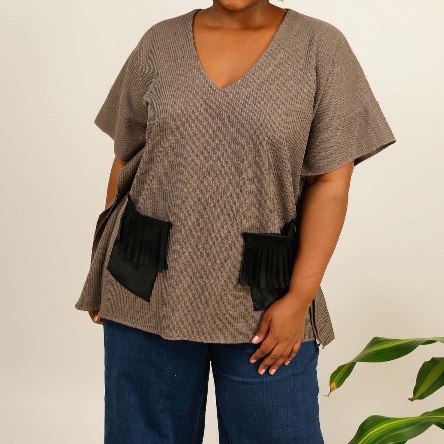 Poncho pull femme style Bohème femme ronde