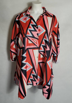 Chemise moderne graphic femme grande taille