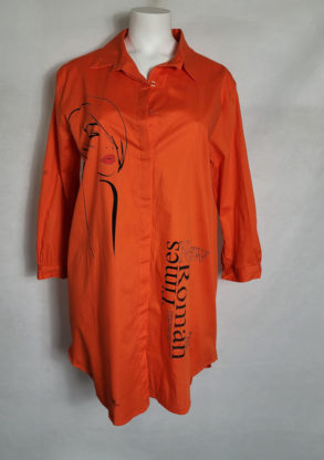 Chemise originale orange femme grande taille