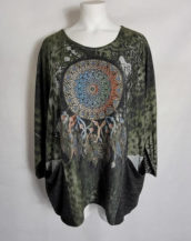 Pull fin oversize attrape rêve femme ronde