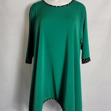 Tunique longue évasée vert femme grande taille