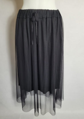 jupe longue tulle noir femme grande taille