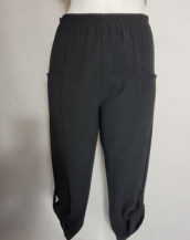 Pantacourt fluide noir confort femme ronde