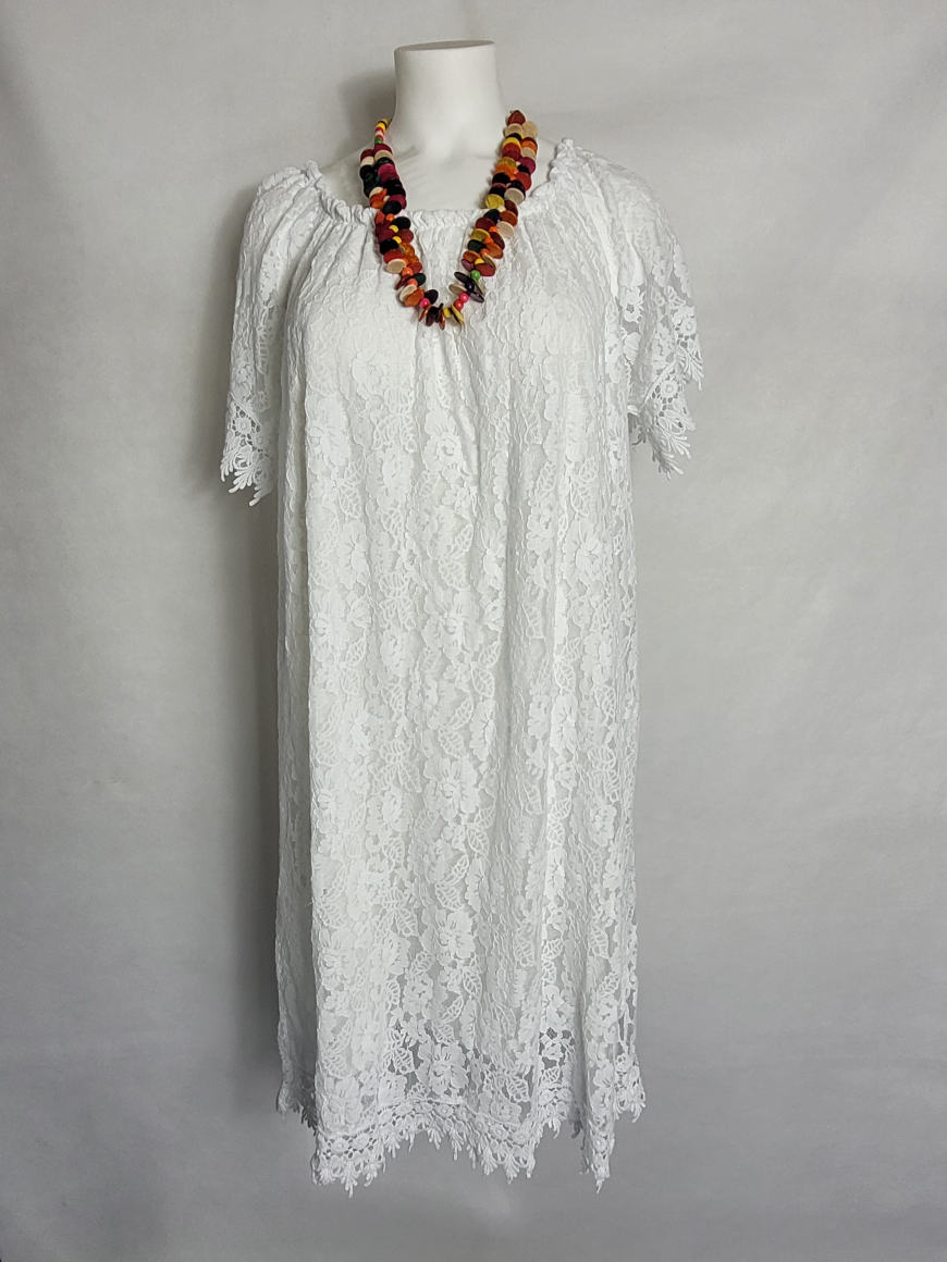 Robe dentelle online blanche femme