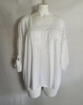 Tunique blanche dentelle femme grande taille