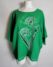 Tunique coton floral vert femme ronde