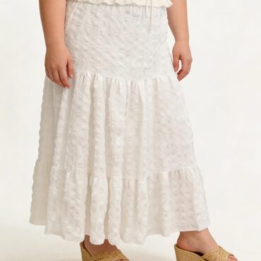 jupe longue blanche bohème grande taille fabrication francaise