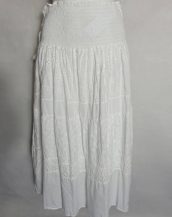 jupe longue coton blanc femme grande taille