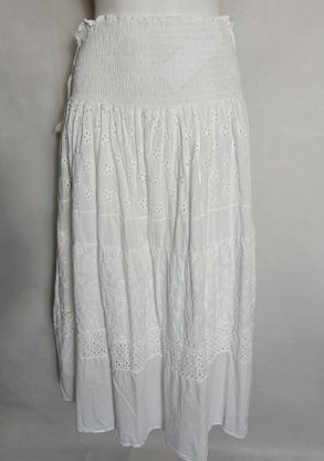 jupe longue coton blanc femme grande taille