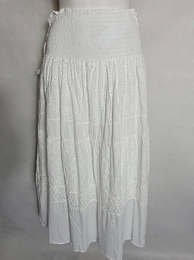 jupe blanche longue