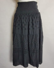 jupe longue coton noir femme grande taille