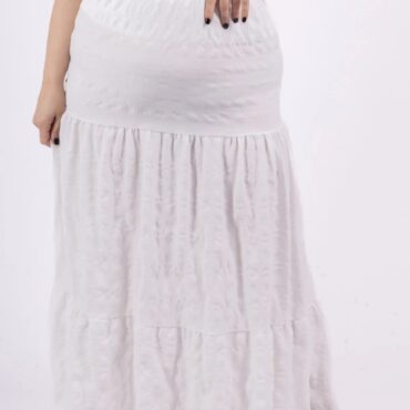 jupe longue blanche bohème grande taille fabrication francaise