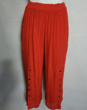 Pantalon ample rouge femme grande taille