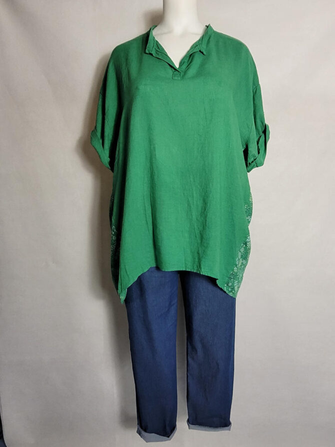 Tunique lin vert – Image 3