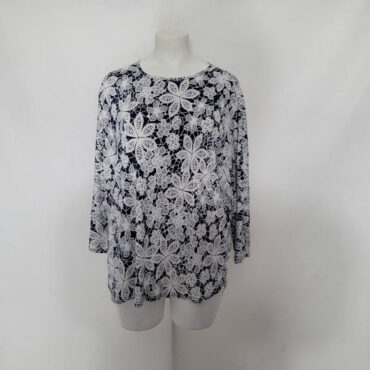 blouse femme fluide floram col rond et manches 3/4