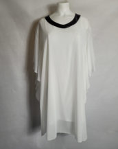 Robe chic voile blanc femme grande taille