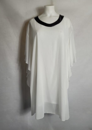 Robe chic voile blanc femme grande taille