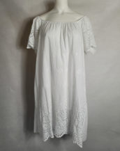 Robe coton blanc femme grande taille