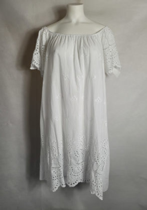 Robe coton blanc femme grande taille