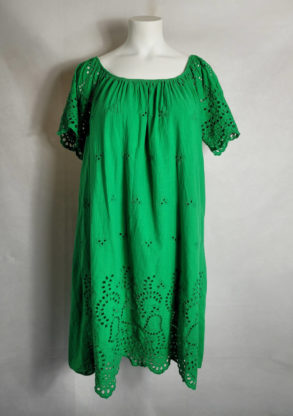Robe coton vert femme grande taille