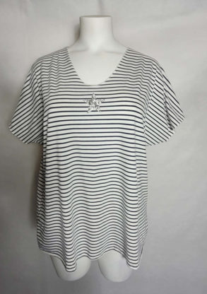 Tshirt marinière marine femme grande taille