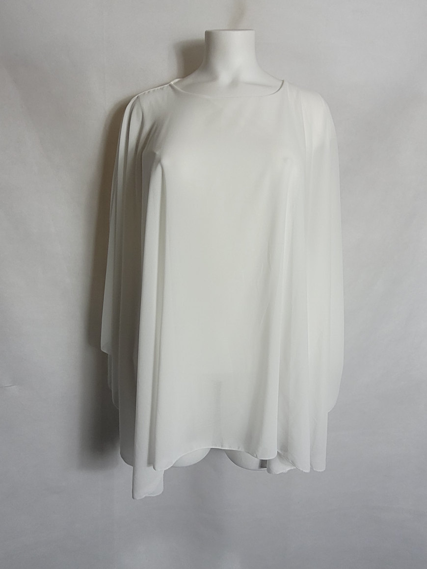 blouse ample voile blanc femme grande taille
