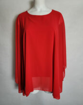 blouse ample voile rouge femme grande taille