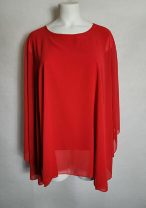 blouse ample voile rouge femme grande taille