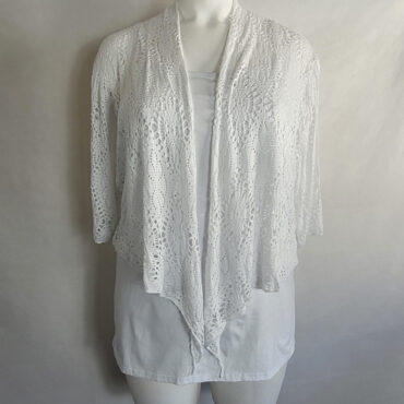 gilet court blanc femme