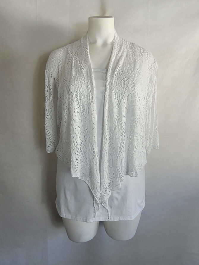gilet court blanc femme