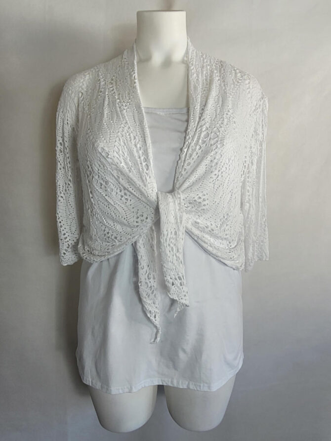 bolero court blanc femme. – Image 2