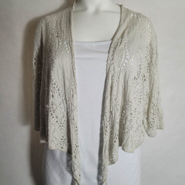 crochet bolero femme grande taille femme . veste boléro crochet asymétrique crème femme