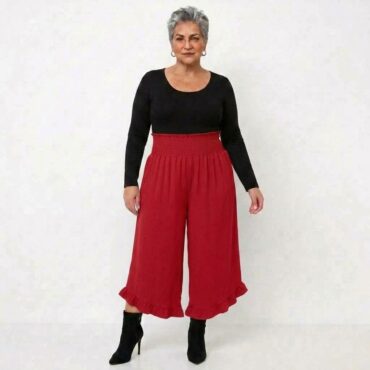 pantalon large 7/8 femme senior