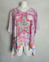Tshirt étoile fuchsia femme grande taille
