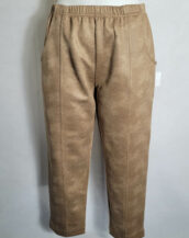 Pantalon moderne daim beige femme ronde