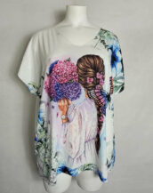 Tshirt original floral femme grande taille